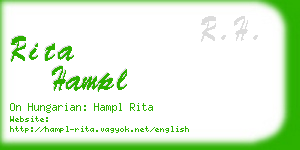 rita hampl business card